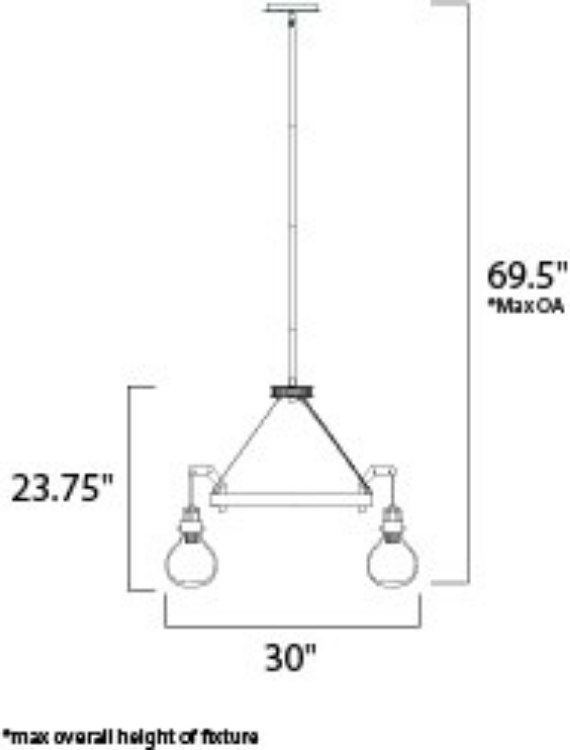 Foto para Kinetic LED 6-Light Pendant DSN Clear Glass PCB LED (OA HT 69.5")