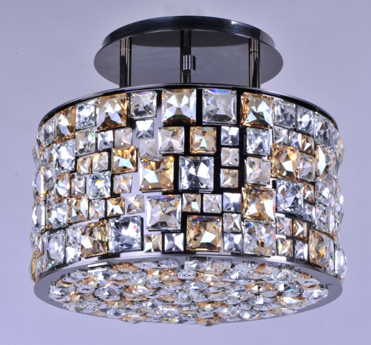 Foto para Fifth Avenue 6-Light Flush Mount LB Jewel Crystal G9 Xenon Xenon (OA HT 15")