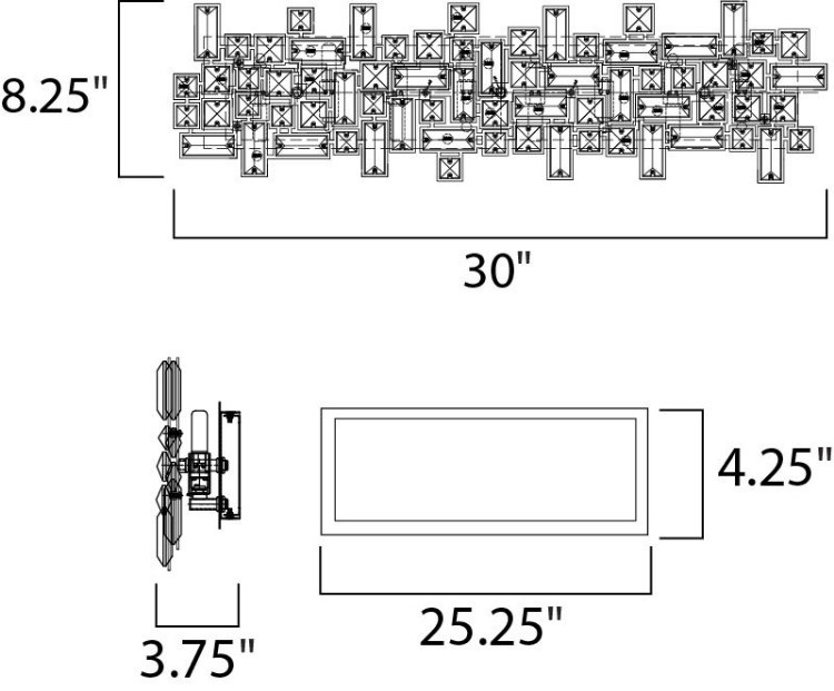 Picture of Paradigm 8-Light Wall Sconce PC Beveled Crystal G9 Xenon Xenon