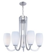 Foto para Taylor 5-Light Chandelier SN Satin White Opal Glass MB Incandescent Incandescent (CAN 2.54"x2.54"x1")36" Chain