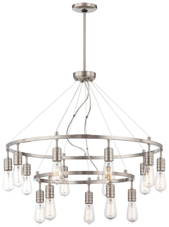 Foto para 40w SW 15 Light Chandelier Brushed Nickel