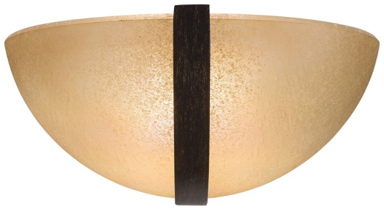 Foto para 100w SW 1 Light Wall Sconce Iron Oxide Venetian Scavo Glass