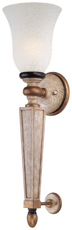 Foto para 100w SW 1 Lt Wall Sconce Provence Patina White Patina