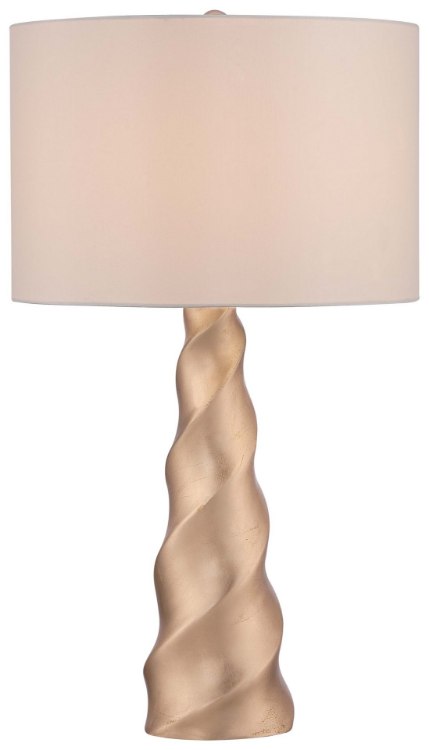 Foto para 113w SW 1 Light Table Lamp Gold Leaf Cream Silk