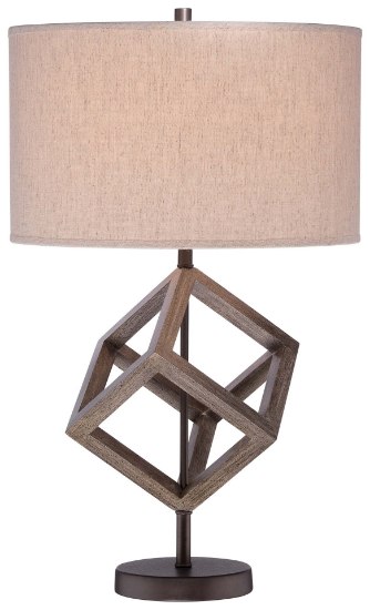 Foto para 113w SW 1 Light Table Lamp Walnut Oatmeal Linen