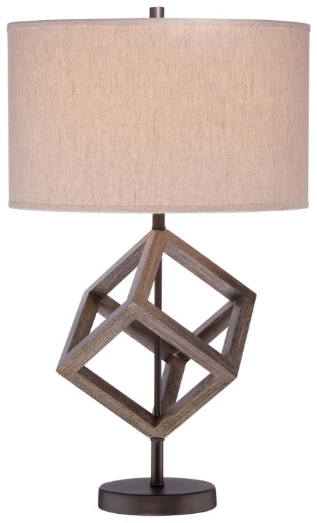 Foto para 113w SW 1 Light Table Lamp Walnut Oatmeal Linen