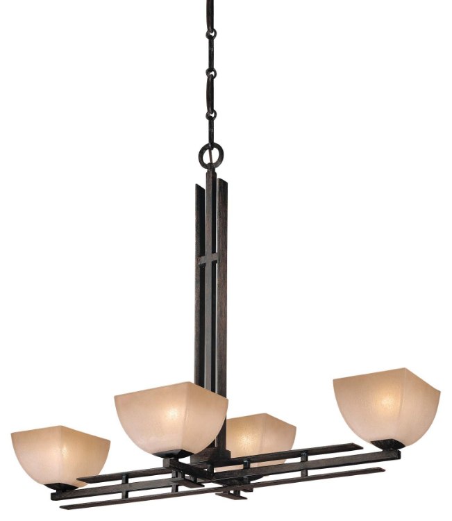 Foto para 100w SW 4 Light Island Light Iron Oxide Venetian Scavo