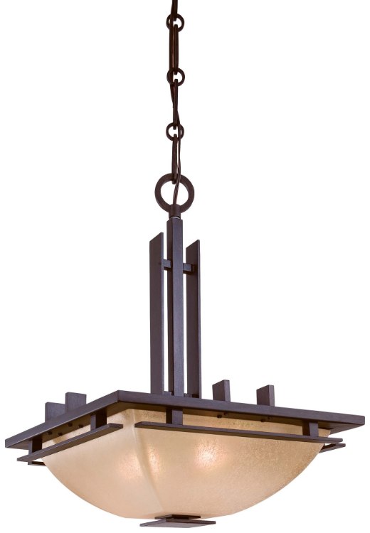 Foto para 60w SW 2 Light Pendant Iron Oxide Venetian Scavo