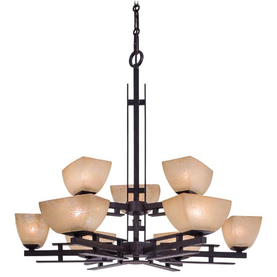 Foto para SW 9 Light Chandelier Iron Oxide