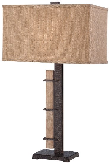 Picture of 100w SW 1 Light Table Lamp Aspen Bronze Burlap