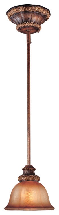 Foto para 100w SW 1 Light Mini Pendant Illuminati Bronze Silver Patina