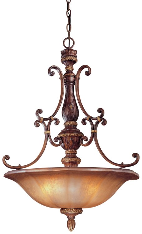 Foto para 100w SW 4 Light Pendant Illuminati Bronze Silver Patina