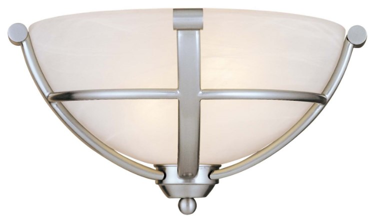Foto para 13w SW 1 Light Wall Sconce Brushed Nickel Etched Marble