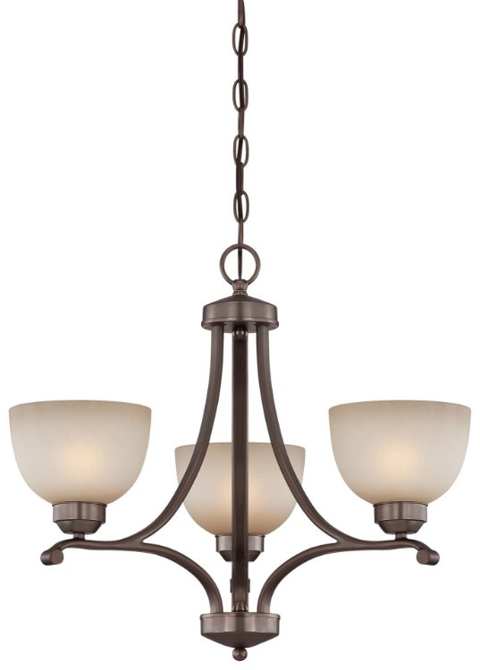 Foto para 100w SW 3 Light Mini Chandelier Harvard Court Bronze (Plated) Light French Scavo
