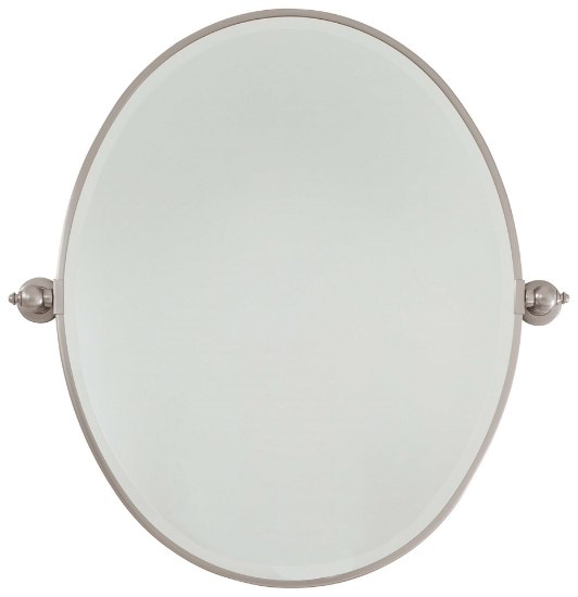Picture of SW Oval Mirror - Beveled Brushed Nickel Excavation Glass