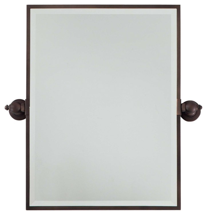 Foto para SW Rectangle Mirror - Beveled Dark Brushed Bronze (Plated) Excavation Glass
