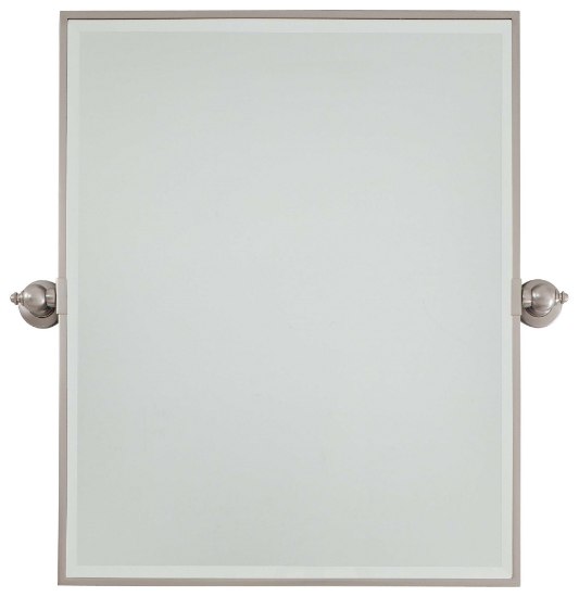 Picture of SW Xl Rectangle Mirror - Beveled Brushed Nickel Excavation Glass