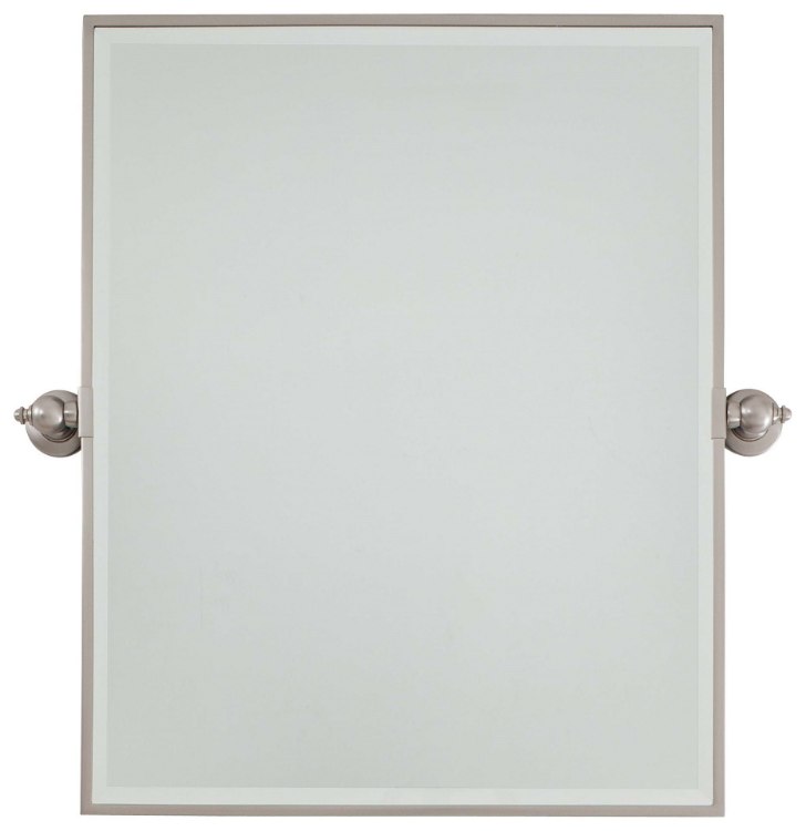 Foto para SW Xl Rectangle Mirror - Beveled Brushed Nickel Excavation Glass