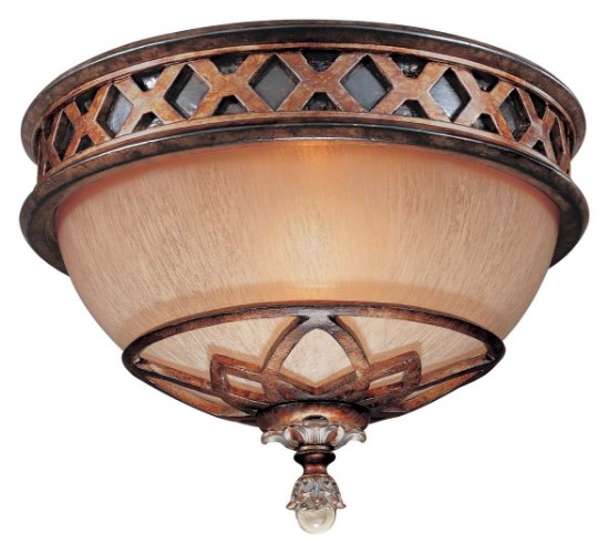 Foto para 60w SW 1 Light Flush Mount Aston Court Bronze Avorio Mezzo