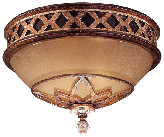 Foto para 60w SW 2 Light Flush Mount Aston Court Bronze Avorio Mezzo