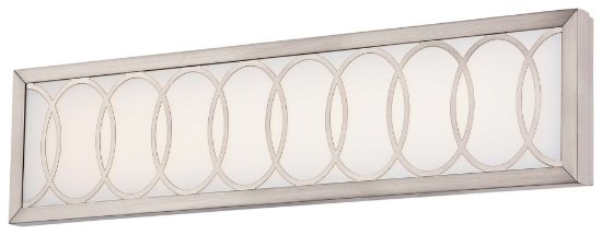 Foto para 37w WW Led Bath Brushed Nickel Etched White