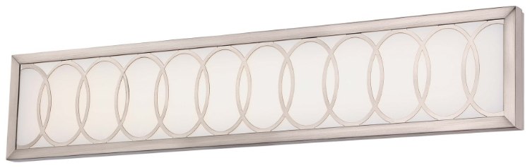 Foto para 44w WW Led Bath Brushed Nickel Etched White