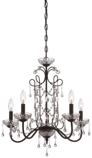 Foto para 60w SW 5 Light Mini Chandelier Kinston Bronze