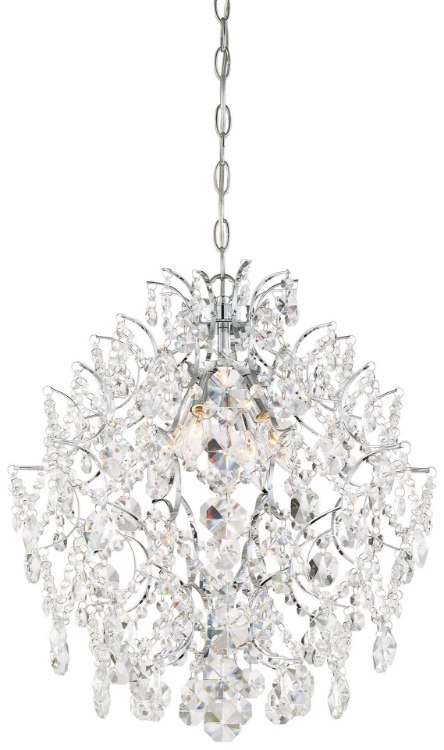Foto para 60w SW 4 Light Chandelier Chrome Clear Crystal Strings M