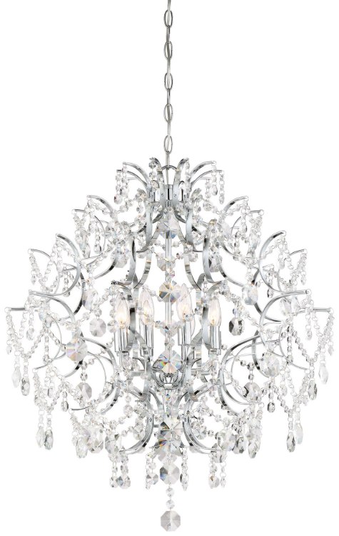 Foto para 60w SW 8 Light Chandelier Chrome Clear Crystal Strings B