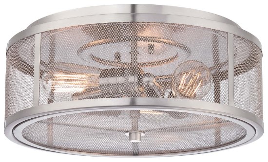 Foto para 40w SW 3 Light Flush Mount Brushed Nickel