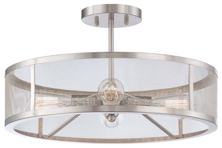 Foto para 40w SW 4 Light Semi Flush Mount Brushed Nickel