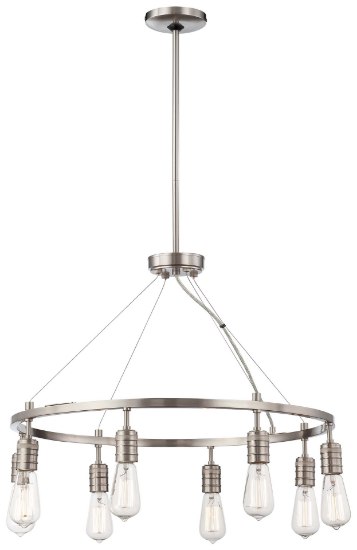Picture of 40w SW 8 Light Chandelier Brushed Nickel