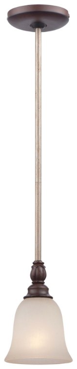 Foto para 100w SW 1 Light Mini Pendant Dark Rubbed Sienna With Aged Silver Driftwood