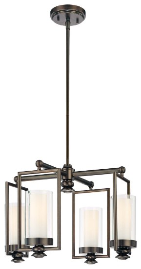 Picture of 60w SW 4 Light Mini Chandelier Harvard Court Bronze (Plated) Clear