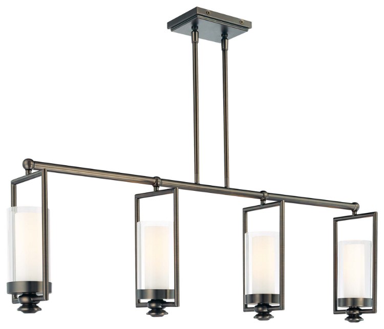 Foto para 60w SW 4 Light Island Light Harvard Court Bronze (Plated) Clear