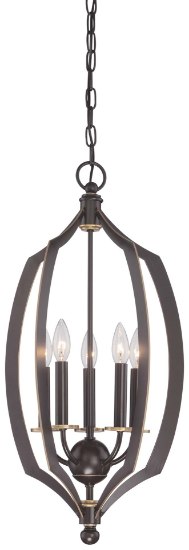 Foto para 60w SW 5 Light Pendant Downton Bronze With Gold Highlights