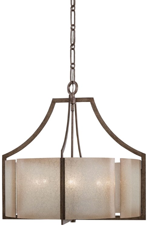 Foto para 60w SW 6 Light Pendant Patina Iron Deep Spumante Lace