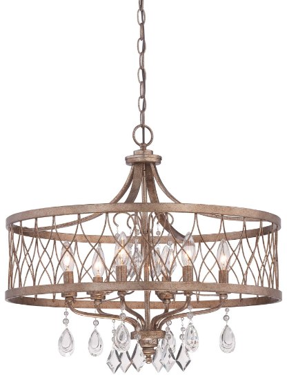 Picture of 60w SW 6 Light Chandelier Olympus Gold