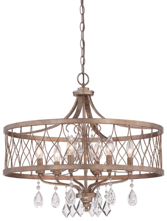 Foto para 60w SW 6 Light Chandelier Olympus Gold