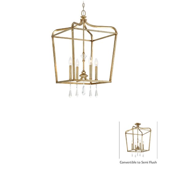 Picture of 60w SW 4 Light Pendant Brio Gold