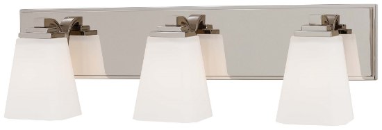 Picture of 100w SW 3 Light Bath Polished Nickel Etched White