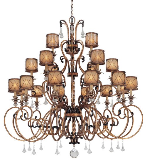 Foto para 60w SW 21 Light Chandelier Aston Court Bronze Avorio Mezzo