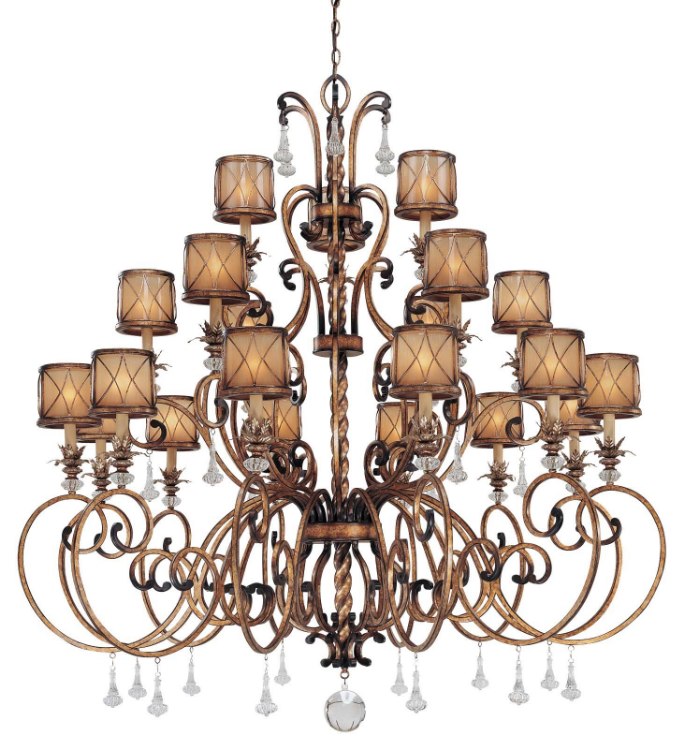 Foto para 60w SW 21 Light Chandelier Aston Court Bronze Avorio Mezzo