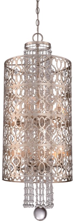 Foto para 60w SW 8 Light Pendant Florentine Silver