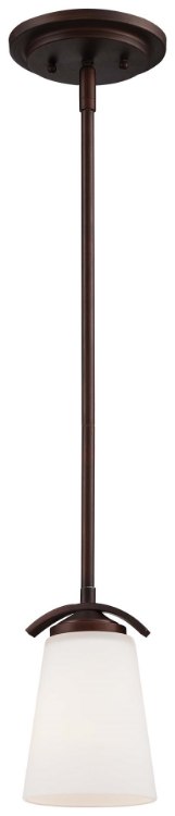 Foto para 100w SW 1 Light Mini Pendant Vintage Bronze Etched White