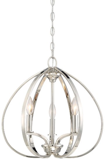 Picture of 60w SW 3 Light Pendant Polished Nickel