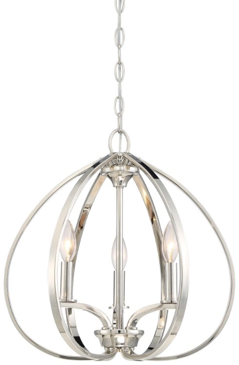 Foto para 60w SW 3 Light Pendant Polished Nickel