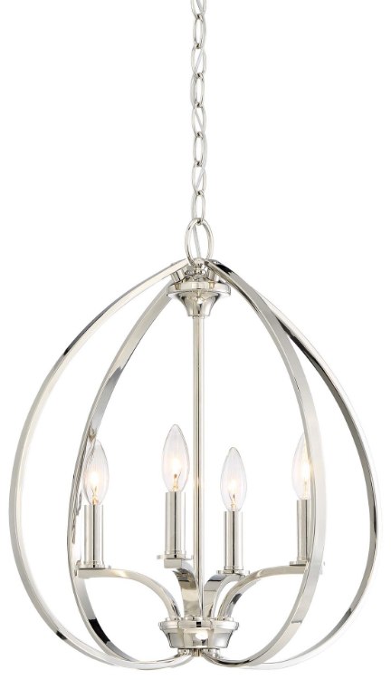 Foto para 60w SW 4 Light Pendant Polished Nickel