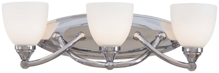 Foto para 100w SW 3 Light Bath Chrome Etched Opal Glass