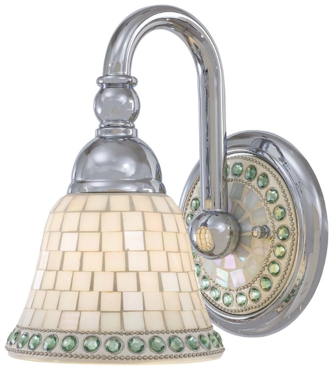 Foto para 100w SW 1 Light Bath Chrome Mosaic Tile Glass